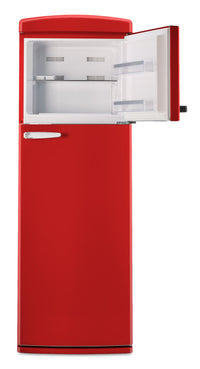 Unique Classic Retro 24" 11 Cu Ft. Top Freezer Refrigerator – Candy Red - UNQ-310L R TM | Réfrigérateur Classic Rétro d’Unique de 24 po et de 11 pi3 à congélateur supérieur - rouge bonbon - UNQ-310L R TM