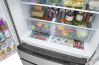 Frigidaire 36” 26 Cu. Ft. 4-Door French Door Refrigerator - Fingerprint Stainless Steel - FRMS2733AV  | Réfrigérateur Frigidaire de 26 pi3 et de 36 po à 4 portes françaises - acier inoxydable résistant aux traces de doigts - FRMS2733AV