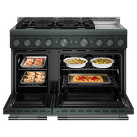 KitchenAid 6.3 Cu. Ft. 6 Burner Commercial-Style Gas Range – Juniper - KFGD948SJP | Cuisinière à gaz KitchenAid de 6,3 pi³ de style commercial à 6 brûleurs - genièvre - KFGD948SJP