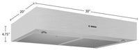 Bosch 30" 500 Series Under-Cabinet Range Hood - DUH50353UC | Hotte de cuisinière sous l’armoire Bosch de série 500 de 30 po - DUH50353UC | DUH5035C