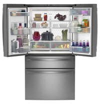 GE 36” 28.7 Cu. Ft. French-Door Refrigerator - Fingerprint Resistant Stainless Steel - PGE29BYTFS | Réfrigérateur GE de 28,7 pi3 et de 36 po à portes françaises - acier inoxydable résistant aux traces de doigts - PGE29BYTFS | PGE29BYS