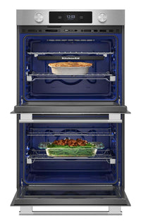 KitchenAid 30" Smart Electric Double Wall Oven - PrintShield™ Stainless Steel - KOED730SPS	 | Four mural intelligent électrique KitchenAid de 30 po - acier inoxydable PrintShieldMC - KOED730SPS