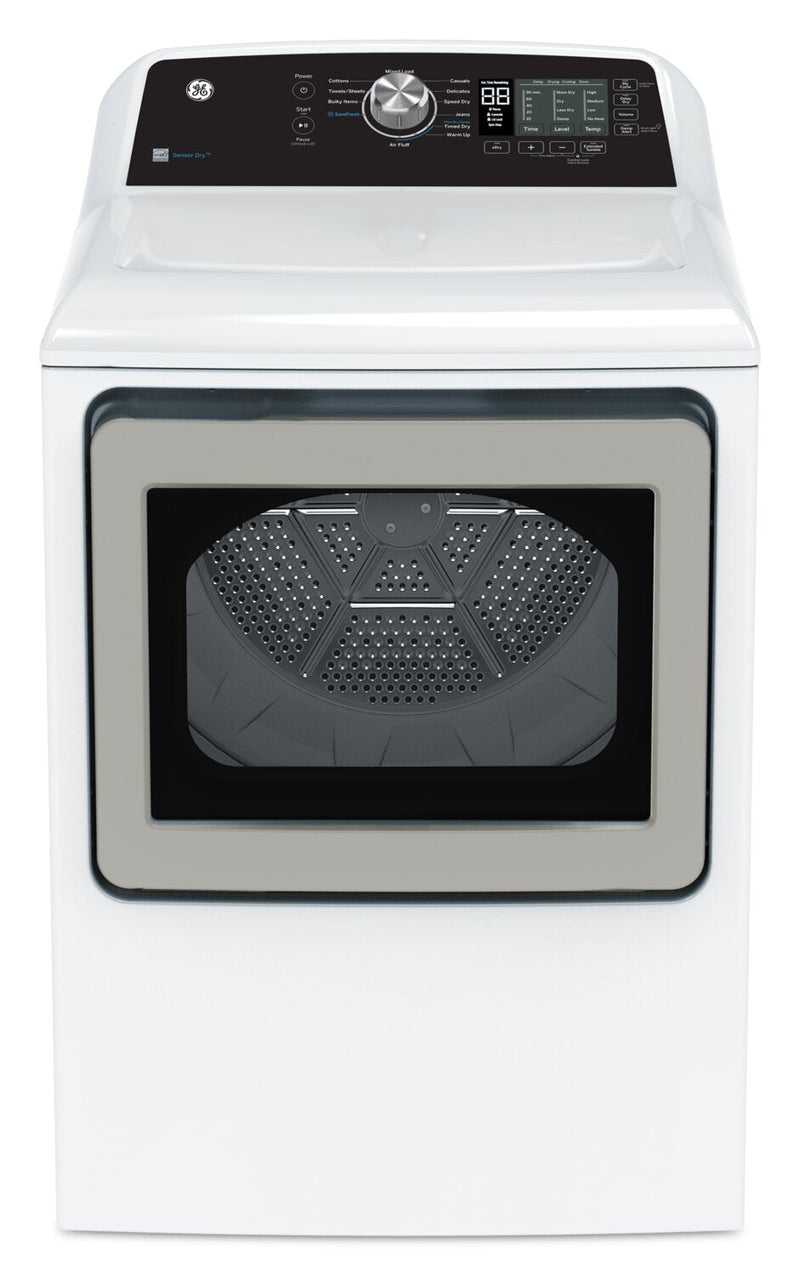 GE 7.4 Cu. Ft. Gas Dryer with SaniFresh Cycle - White - GTD68GBMRWS | Sécheuse à gaz GE de 7,4 pi³ avec cycle SaniFresh - blanche - GTD68GBMRWS