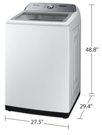 Samsung 5.7 Cu. Ft. Top-Load Washer with ActiveWave™ Agitator - WA49B5205AW/US | Laveuse Samsung à chargement par le haut de 5,7 pi³ avec agitateur ActiveWaveMC - WA49B5205AW/US | WA49B52W