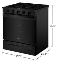 Whirlpool 30" 5 Cu. Ft. Gas Range with Air Cooking - Black - WSGS5030SB | Cuisinière à gaz Whirlpool de 5 pi³ et de 30 po avec cuisson à air - noire - WSGS5030SB