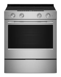 KitchenAid 30" 5.3 Cu. Ft. Smart Slide-in Electric Range with Convection Modes - YKSES330SPS  | Cuisinière intelligente électrique encastrée KitchenAid de 5,3 pi3 et de 30 po avec modes à convection - YKSES330SPS