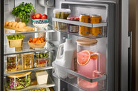 KitchenAid 36" 29 Cu. Ft. Side-by-Side Refrigerator - Fingerprint Resistant Stainless Steel - KRSF536RPS  | Réfrigérateur KitchenAid de 29 pi3 et de 36 po - acier inoxydable résistant aux traces de doigts - KRSF536RPS