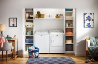 Maytag 4.8 Cu. Ft. Top Load Washer and 7.0 Cu. Ft. Gas Dryer with Wrinkle Prevent Option – White  | Laveuse à chargement par le haut 4,8 pi3 et sécheuse à gaz 7,0 pi3 avec option de prévention des plis de Maytag - blanches