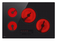 LG 30" 4-Element Electric Cooktop with UltraHeat™ 2.5kW Element - Black - CBEW3013BE | Surface de cuisson électrique LG de 30 po à 4 éléments avec élément UltraHeatMC de 2 500 W - noire - CBEW3013BE