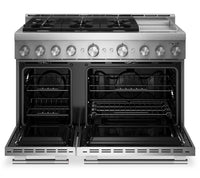 KitchenAid 6.3 Cu. Ft. 6 Burner Commercial-Style Gas Range – Stainless Steel - KFGD948SSS | Cuisinière à gaz KitchenAid de 6,3 pi³ de style commercial à 6 brûleurs - acier inoxydable - KFGD948SSS