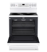 GE 5 Cu. Ft. Freestanding Electric Convection Range with No-Preheat Air Fry - White - JCB840DVWW | Cuisinière électrique amovible GE de 5 pi3 à convection avec friture à air sans préchauffage - blanche - JCB840DVWW | JCB840VW