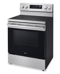 LG 6.3 Cu. Ft. Smart Electric Range with Air Fry - Stainless Steel - LREN6323YE | Cuisinière intelligente électrique LG de 6,3 pi³ avec friture à air - acier inoxydable - LREN6323YE