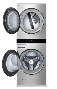 LG STUDIO WashTower™ with 5 Cu. Ft. Washer and 7.4 Cu. Ft. Electric Dryer - SWWE50N3 | Tour de lavage WashTowerMC LG STUDIO avec laveuse 5 pi³ et sécheuse électrique 7,4 pi³ - SWWE50N3 | SWWE50N3