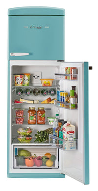 Unique Classic Retro 24" 11 Cu Ft. Top Freezer Refrigerator – Ocean Mist Turquoise - UNQ-310L T TM | Réfrigérateur Classic Rétro d’Unique de 24 po et de 11 pi3 à congélateur supérieur - turquoise brume marine - UNQ-310L T TM