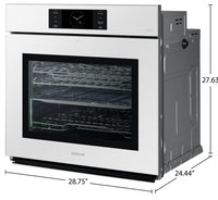 Samsung Bespoke 5.1 Cu. Ft. 7 Series Single Wall Oven with AI Camera - NV51CB700S12AA | Four mural simple Bespoke de Samsung de 5,1 pi³ à hublot de série 7 avec caméra IA - NV51CB700S12AA | NV51B7SW