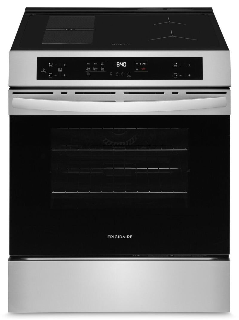 Frigidaire 5.3 Cu. Ft. Front Control Induction Range with Air Fry – Stainless Steel - FCFI308CBS | Cuisinière à induction Frigidaire de 5,3 pi³ avec commandes à l’avant et friture à air - acier inoxydable - FCFI308CBS