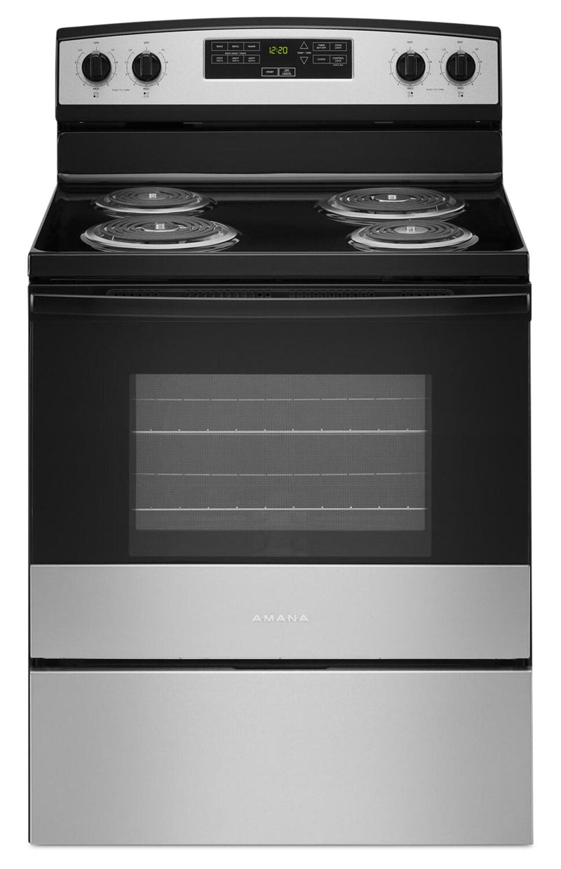 Amana 4.8 Cu. Ft. Electric Range with Bake Assist Temps - YACR4303MMS | Cuisinière électrique Amana de 4,8 pi3 avec températures Bake Assist - YACR4303MMS | YACR43MS