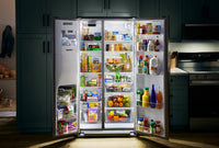 Whirlpool 36" 28.7 Cu. Ft. Side-by-Side Refrigerator - Fingerprint-Resistant Stainless - WRSF5536RZ | Réfrigérateur Whirlpool de 28,7 pi³ et de 36 po à compartiments juxtaposés - acier inoxydable résistant aux traces de doigts - WRSF5536RZ