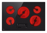 LG 30" 5-Element Electric Cooktop with UltraHeat™ 3.2kW Element - Black - CBEW3017BE | Surface de cuisson électrique LG de 30 po à 5 éléments avec élément UltraHeatMC de 3 200 W - noire - CBEW3017BE
