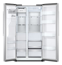 LG 36" 27 Cu. Ft Side by Side Refrigerator - Fingerprint Resistant Stainless Steel - LL27T3530S  | Réfrigérateur LG de 27 pi3 et de 36 po à compartiments juxtaposés - acier inoxydable résistant aux traces de doigts - LL27T3530S