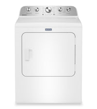 Maytag 5.5 Cu Ft. Top Load Impeller Washer with Pet Pro Option and 7.0 Cu Ft. Gas Dryer – White | Laveuse à chargement par le haut 5,5 pi³ avec turbine et option Animal Pet Pro et sécheuse à gaz 7,0 pi³ de Maytag - blanches