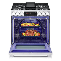 LG 6.3 Cu Ft. Smart Gas Slide-In Range with Air Fry- Fingerprint Resistant Stainless Steel - LSGL6335X | Cuisinière intelligente à gaz encastrée LG de 6,3 pi3 avec friture à air- acier inoxydable résistant aux traces de doigts - LSGL6335X