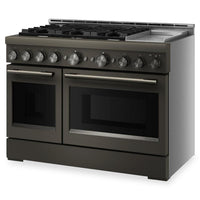 KitchenAid 6.3 Cu. Ft. 6 Burner Commercial-Style Gas Range – Black Ore - KFGD948SBE | Cuisinière à gaz KitchenAid de 6,3 pi³ de style commercial à 6 brûleurs - minerai noir - KFGD948SBE