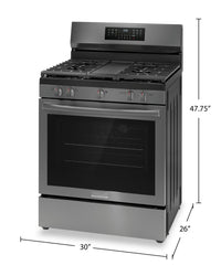 Frigidaire Gallery 5.1 Cu. Ft. Gas Range with Total Convection - GCRG3060BD | Cuisinière à gaz Frigidaire Gallery de 5,1 pi3 avec convection totale - GCRG3060BD | GCRG306B