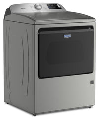 Maytag 6.0 Cu. Ft. Smart Top-Load Washer and 7.4 Cu. Ft. Gas Dryer – Radiant Silver  | Laveuse intelligente à chargement par le haut de 6,0 pi3 et sécheuse à gaz de 7,4 pi3 de Maytag - argenté radieux