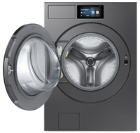 Samsung Bespoke 6.1 Cu. Ft. Front Load Washer with AI Fabric Sensing – Dark Steel - WF90F53ADSA5 | Laveuse Bespoke de Samsung  à chargement frontal de 6,1 pi3 avec détecteur de tissu par IA - acier foncé - WF90F53ADSA5