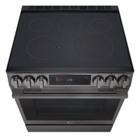 LG 6.3 Cu. Ft. Smart Electric Range with Air Fry – Black Stainless Steel - LSEL6335ZE | Cuisinière intelligente électrique LG de 6,3 pi3 avec friture à air - acier inoxydable noir - LSEL6335ZE