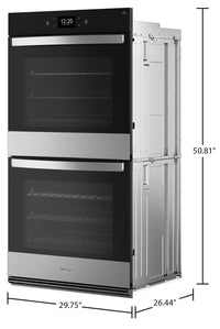 Whirlpool 10 Cu. Ft. Smart Double Wall Oven with Air Fry - WOED7030PZ | Four mural double intelligent Whirlpool de 10 pi³ avec friture à air - WOED7030PZ | WOED703Z