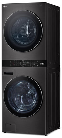 LG WashTower™ with 5 Cu. Ft. Washer and 7.8 Cu. Ft. Ventless HeatPump™ Dryer - WKHC252HBA | Tour de lavage WashTower LG avec laveuse 5 pi³ et sécheuse avec pompe à chaleur sans ventilation 7,8 pi³ - WKHC252HBA | WKHC252H