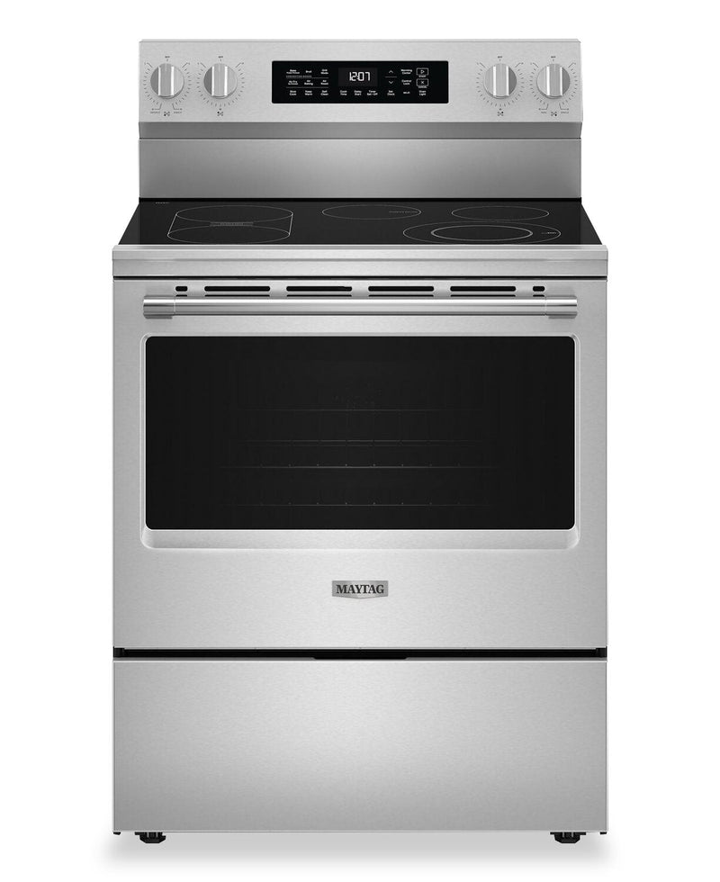 Maytag 30" 5.3 Cu. Ft. Electric Range with No Preheat Air Fry - Stainless Steel - YMFES7030SZ | Cuisinière électrique Maytag de 5,3 pi3 et de 30 po avec friture à air sans préchauffage - acier inoxydable - YMFES7030SZ