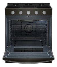 Whirlpool 30" 5 Cu. Ft. Gas Range with Air Cooking - Black-on-Stainless - WSGS5030SV | Cuisinière à gaz Whirlpool de 5 pi³ et de 30 po avec cuisson à air - noir sur acier inoxydable - WSGS5030SV