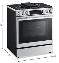 LG 6.3 Cu Ft. Smart Gas Slide-In Range with Air Fry- Fingerprint Resistant Stainless Steel - LSGL6335X | Cuisinière intelligente à gaz encastrée LG de 6,3 pi3 avec friture à air- acier inoxydable résistant aux traces de doigts - LSGL6335X