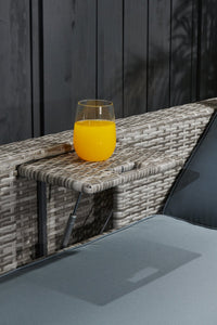 Athens 3-Piece Patio Lounger Set - Grey 