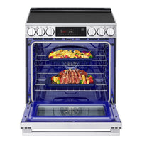LG 6.3 Cu. Ft. Smart Electric Range with Air Fry – Fingerprint Resistant Stainless Steel - LSEL6335XE  | Cuisinière intelligente électrique LG de 6,3 pi³ avec friture à air - acier inoxydable résistant aux traces de doigts - LSEL6335XE
