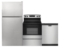 Amana Top-Freezer Refrigerator, Electric Range and Built-In Dishwasher Package | Ensemble réfrigérateur à congélateur supérieur, cuisinière électrique et lave-vaisselle encastré de Amana  | AMANA3ST