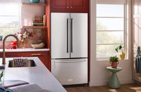 KitchenAid 36" 20 Cu. Ft. Counter-Depth French-Door Refrigerator - Stainless Steel - KRFC136RPS | Réfrigérateur KitchenAid de 36 po et de 20 pi3 de profondeur comptoir à portes françaises - acier inoxydable - KRFC136RPS | KRFC13PS