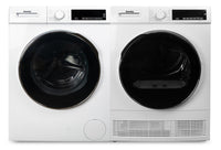 Danby 2.2 Cu. Ft. Compact Front-Load Washer with Steam and 4 Cu. Ft. Condensing Dryer - White  | Laveuse à la vapeur à chargement frontal compacte 2,2 pi³ et sécheuse à condenseur 4 pi3 de Danby - blanches  | DAFL022D
