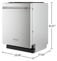 KitchenAid Flush-to-Cabinet Dishwasher with FreeFlex™ Fit Third Rack - KDTF924PPS  | Lave-vaisselle affleuré KitchenAid avec 3e panier FreeFlexMC - KDTF924PPS  | KDTF924S