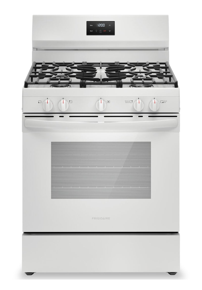 Frigidaire 5.1 Cu. Ft. Gas Range with Quick Boil Burner - FCRG3052BW  | Cuisinière à gaz Frigidaire de 5,1 pi3 avec brûleur à ébullition rapide - FCRG3052BW  | FCRG30WW