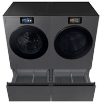 Samsung Bespoke 6.1 Cu. Ft. Front Load Washer and 7.6 Cu. Ft. Electric Dryer – Dark Steel | Laveuse à chargement frontal de 6,1 pi³ et sécheuse électrique de 7,6 pi³ de Samsung Bespoke -acier foncé