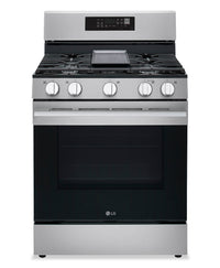 LG 6.3 Cu. Ft. Smart Gas Range with Air Fry - LRGN6323Y | Cuisinière intelligente à gaz LG de 6,3 pi3 avec friture à air - acier inoxydable - LRGN6323Y