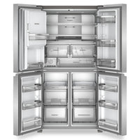 Whirlpool 36" 19 Cu. Ft. Counter-Depth 4-Door Refrigerator with Ice Maker - Stainless Steel - WRQC7836RZ | Réfrigérateur à 4 portes Whirlpool de 36 po et de 19 pi³ de profondeur comptoir avec machine à glaçons - acier inoxydable - WRQC7836RZ | WRQC783Z