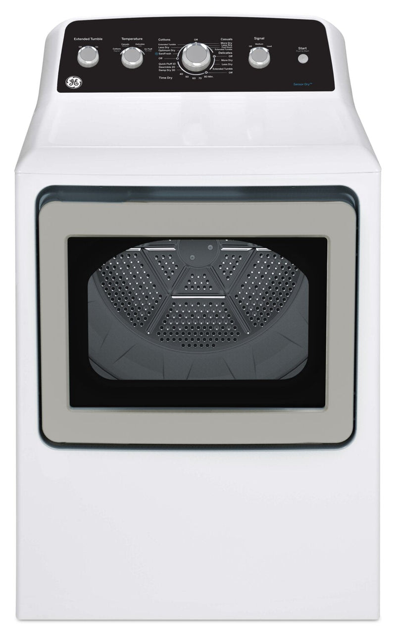 GE 7.2 Cu. Ft. Gas Dryer with SaniFresh Cycle - White - GTD49GBMRWS | Sécheuse à gaz GE de 7,2 pi³ avec cycle SaniFresh - blanche - GTD49GBMRWS