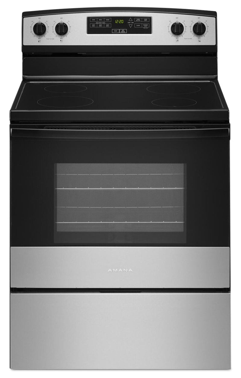 Amana 4.8 Cu. Ft. Electric Range with Bake Assist Temps - YAER6303MMS | Cuisinière électrique Amana de 4,8 pi3 avec températures Bake Assist - YAER6303MMS  | YAER63MS