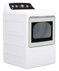GE 4.9 Cu. Ft. Top Load Washer and 7.2 Cu. Ft. Electric Dryer with SaniFresh | Laveuse à chargement par le haut de 4,9 pi3 et sécheuse électrique de 7,2 pi3 de GE avec cycle SaniFresh
