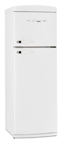 Unique Classic Retro 24" 11 Cu Ft. Top Freezer Refrigerator – Marshmallow White - UNQ-310L W TM | Réfrigérateur Classic Rétro d’Unique de 24 po et de 11 pi3 à congélateur supérieur - blanc guimauve - UNQ-310L W TM
